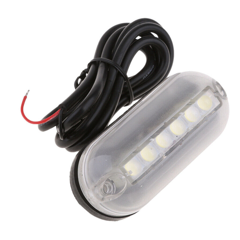 2x 12V White Light Stainless Steel Underwater Boat Marine 6 LED Light