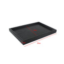 Natural Wood Serving Tray SPA Tea Food Server Dishes Platter Black Plate-S