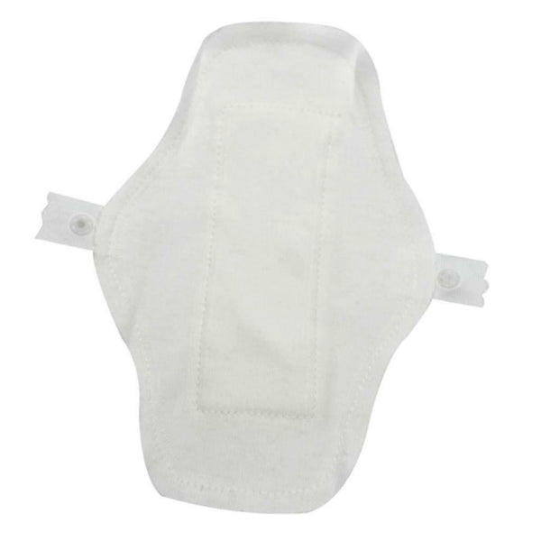 White Thin Reusable Menstrual Cloth Sanitary Pads Napkin for Women Girl 18cm