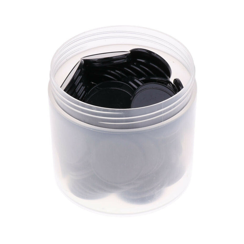 100 Pieces Round Casion Poker Card Counting Bingo Chips Tokens Black 25mm