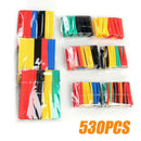 530 PCS 2:1 Heat Shrink Tube Combo Assorted Sleeving Wrap Cable Wire Kit diy