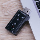 USB Port Driver-Free Digital 7.1 Channel Sound Card Audio Adapter for PC