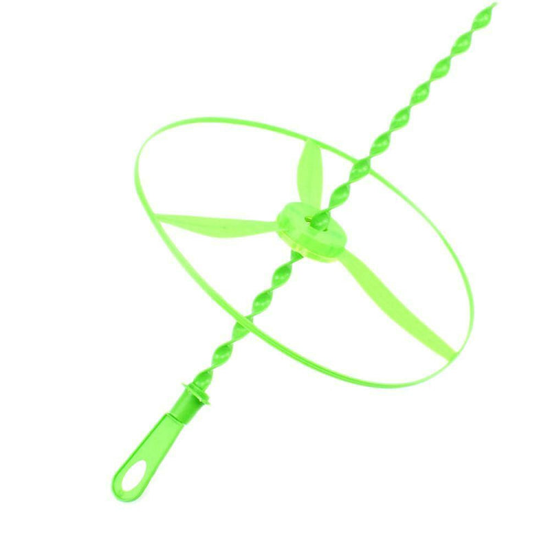 Outdoor Fairy Flying Saucer Bamboo Dragonfly Helicopters Toys w/Light (1pc)