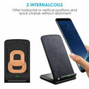 Leather Fast Wireless Charger For Phone 10W Rapidly Charge,Portable Chargin