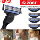 16pcs/Set 3 Layers Men Face Stainless Steel Manual Shaving Shaver Razor Blades