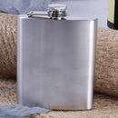 Stainless steel hip liquor whiskey alcohol flask cap 7 oz pocket wine bottle F