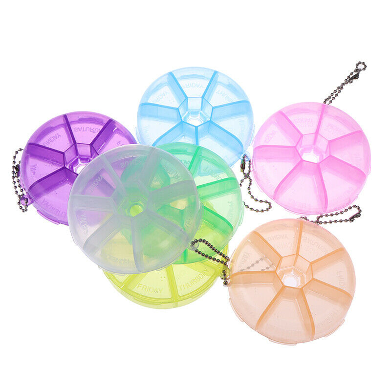 1 PCs Square Folding Vitamin Medicine Drug Pillbox Travel Pill Box Storage Ca Hn