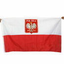 3X5 FEET POLAND FLAG POLISH FLAGS LARGE BANNER WHITE . Europe A5B5 EAGLE H1F5