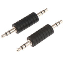 2pcs 3.5mm Stereo Male to Male Jack Audio Plug Connector Adapter Joiner JR