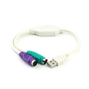 New USB Type A Male to PS/2 PS2 Female Cable Keyboard Mouse Adapter Converter