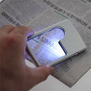 3x 6x LED Light Jewelry Magnifier Loupe Credit Card Shaped Lens Magnifying S Bj