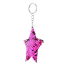Colorful Sequins Keychain Star Shining Girl Backpack Jewelry Gifts (Purple) A