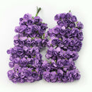 New Pretty 144 X Purple Mini Artificial Paper Rose Flower Wedding Card Dec TYI