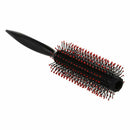 nylon Handle Round Bristles Curly Hair Brush Comb Black Red W1Q7