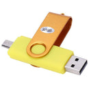 USB Mini Memory Stick 32GB USB 2.0 Memory Flash Drive OTG for Handy PC Yell
