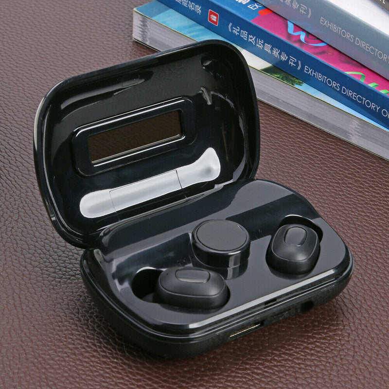 X10 TWS BT5.0 Binaural Earphones with Digital Display Charging Case (Black) A
