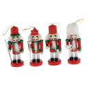 Pack of 4 Wooden Nutcracker Ornaments Christmas Hanging Decoration Figures