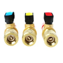 1/4" Male to 1/4" Female Straight Ball Valve SAE AC Charging For R22 Refrigerant