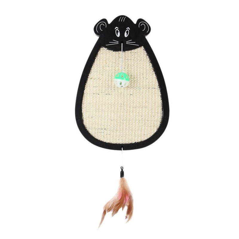 Cute Mouse Shape Cat Kitten Scratch Board Pet Hanging Play Mat Pad With Ball