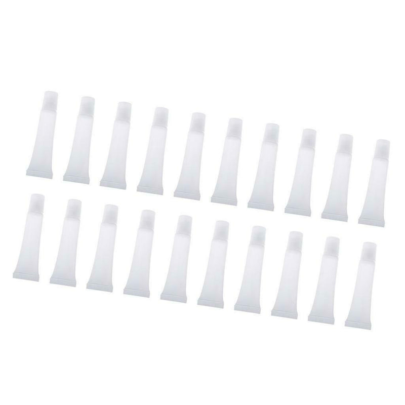 20 Pieces 8g Mini Clear Empty Lip Gloss Refill Empty Lip Balm Tubes Soft Tubes