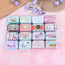 Mini tin trinket jewelry coin box tinplate storage case small rectangular-ran OZ