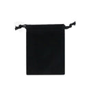 50 x Black flocking pouch Sliding Drawstring Bag for jewelry 7 x 9 cm H2T1