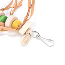 Great Parrot Bird Chew Wooden Straw With Bell Cage Swing Toys Accessory 32cm LJ
