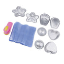 8 Pcs Metal Bath Bombs Molds with Shrink Bags Capper Bath Toys for DIY Craft