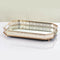 Mirror Tray, Vanity Tray with Eight Corner Metal for Dresser Bathroom Bedroom