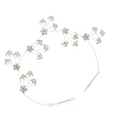 Delicate Hair Flower Heart Crystal Vine Clip Wedding Bridal Party Headdress