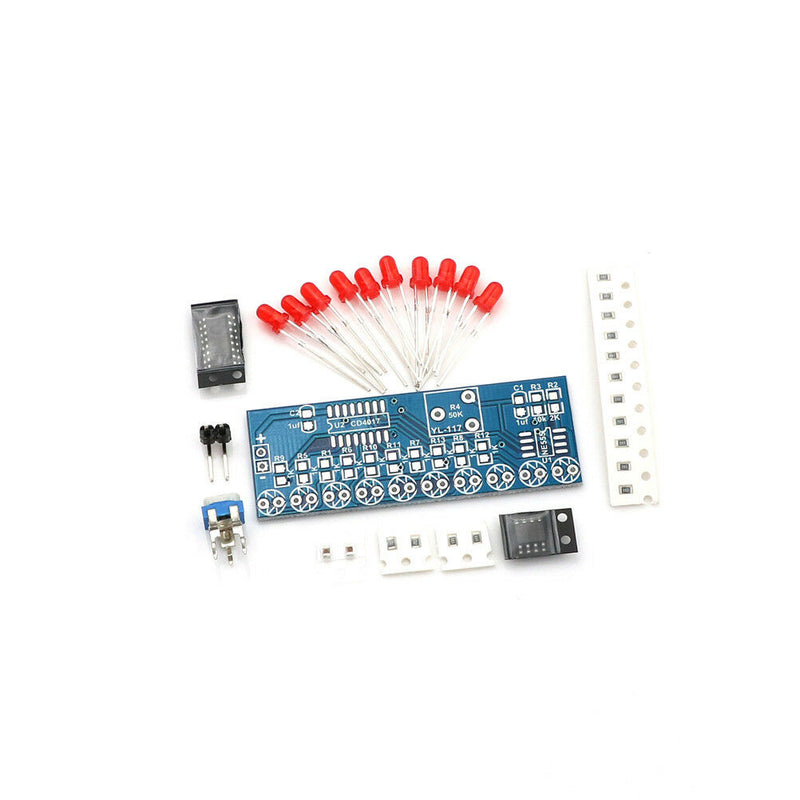 DIY Kit Running Flow LED Light Production Suite Electronic NE555+CD4017 B Tw