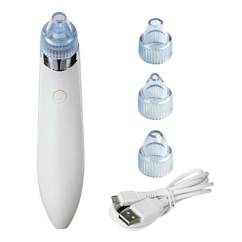 Facial Acne Blackhead Remover Vacuum Suction Pore Clean Machine (White C) SN9F