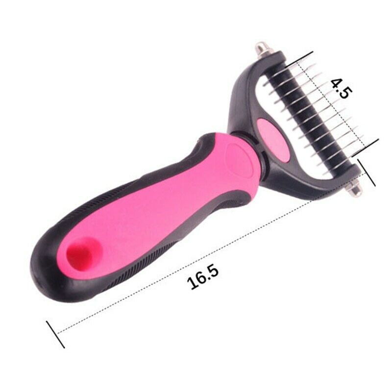 2X(Hair Removal Comb For Dogs Cat Detangler Fur Trimming Brush Grooming Too
