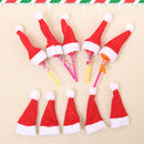 Christmas Decorations Mini Santa Claus Hats Non-woven Lovely Xmas Cute Soft Top
