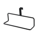 Over Cabinet Towel Bar Holder Rack Bathroom Hanger Kitchen Cupboard Black