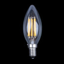 Dimmable E14 6W COB Edison Candle Flame Filament LED Light Bulb Lamp 110V