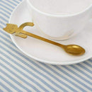 5 Pcs Mini Cat Coffee Spoon,Stainless Steel Hanging Cup Teaspoons Demitasse
