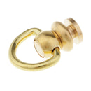 Punk ,Metal Ball Post with D Ring Rivet Stud Screw Back for Bags Hats