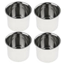 4pcs Bird Feeders Parrot Stainless Steel Cups Container Food Bowl For Macaw