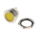 Car Motorcycle DC12V 19mm Dash Panel Indicator Light with Wrie Leads  Yellow