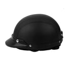 Motorcycle Motorbike Open Face Helmet Visor with Goggles - Black