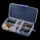 50 Sets 5 Color Copper Sew-On Hook and Eye Closures for Trousers Skirt Pants
