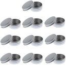 10 Packs Round Tin Container Bottle Aluminum Screw Lid Containers Tins Cans
