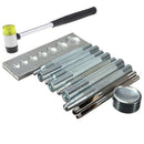 Set Of 12 Craft Tool Die Punch Snap Rivet Setter Base Kit For Diy Leather C