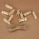 100x Mini Wooden Pegs Clothes Pins For Crafting Cardmade Tackle 25x3MM Tool L1L4