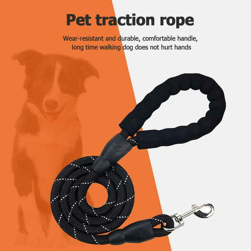 Reflective Large Dog Leash Polyester Rope Pet Dog Running Tracking Leashes
