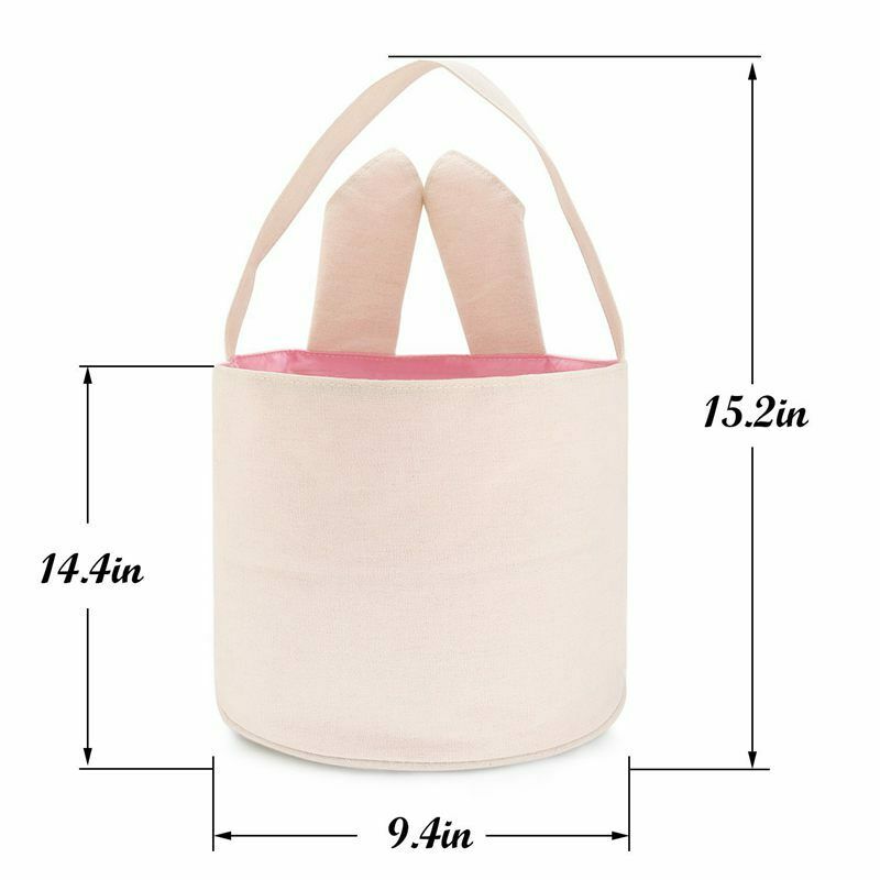 Easter Bunny Ears Basket Design Easter Bunny Bags Bunny Ears Tote Bags-pink T7G2
