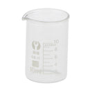 2 Pcs 10ml 50mL Glass Graduated Low Form Beaker, 2ml 10mL Graduation Interval