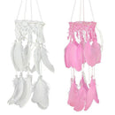 Lace Feather Dream Catcher Led Light Lamp Ornament Home Hanging Decor Lace