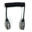 7 Pin Metal Trailer Plugs w/curly 1.5M extension Cable Lead Male To Male Caravan